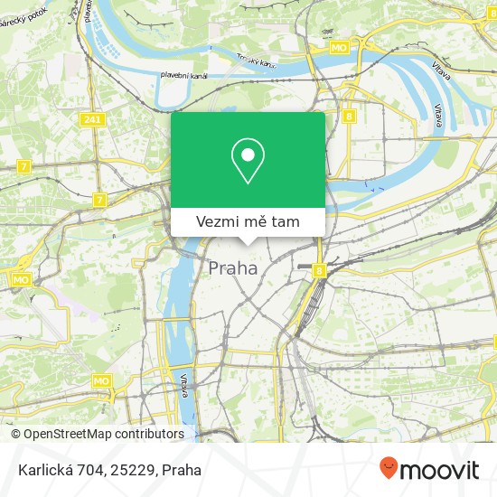 Karlická 704, 25229 mapa