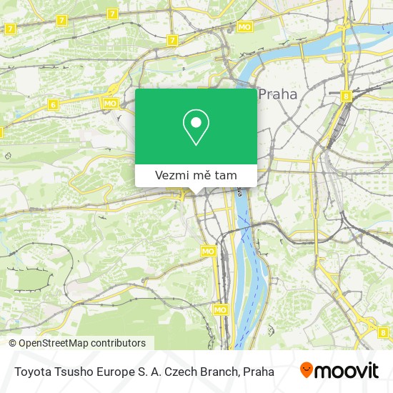 Toyota Tsusho Europe S. A. Czech Branch mapa