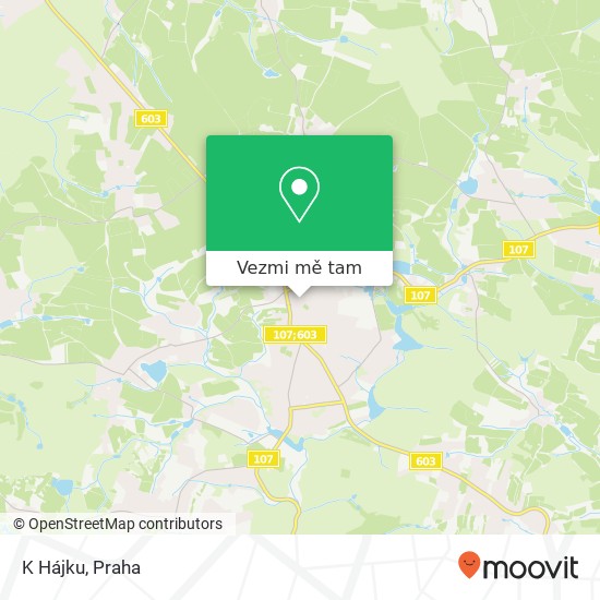 K Hájku mapa