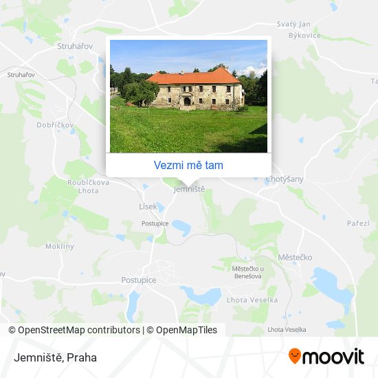 Jemniště mapa