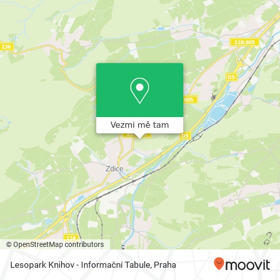 Lesopark Knihov - Informační Tabule mapa