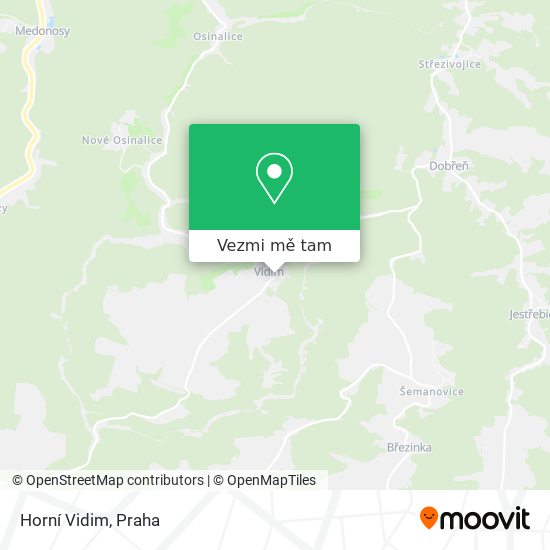 Horní Vidim mapa