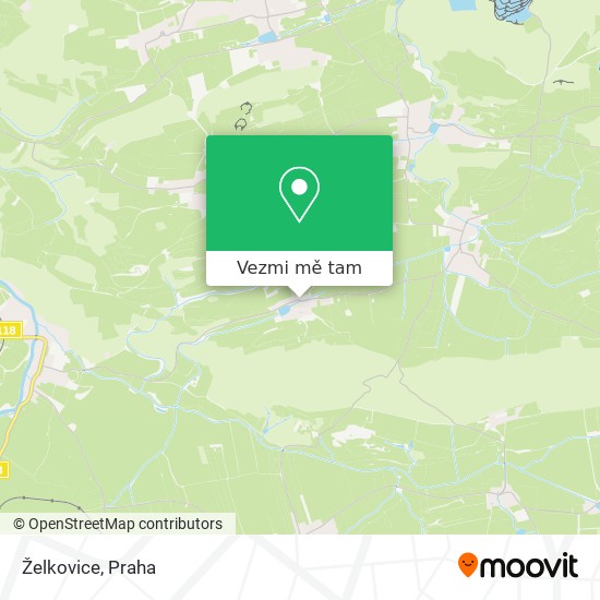 Želkovice mapa