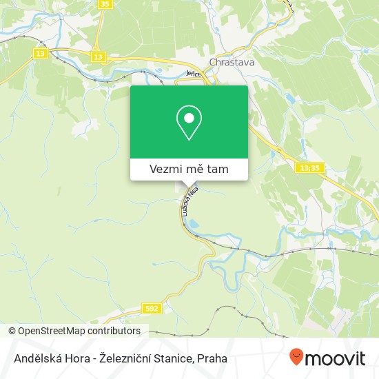 Andělská Hora - Železniční Stanice mapa