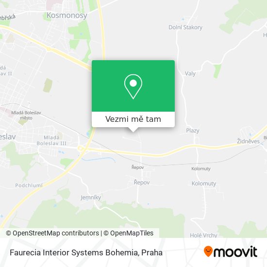 Faurecia Interior Systems Bohemia mapa