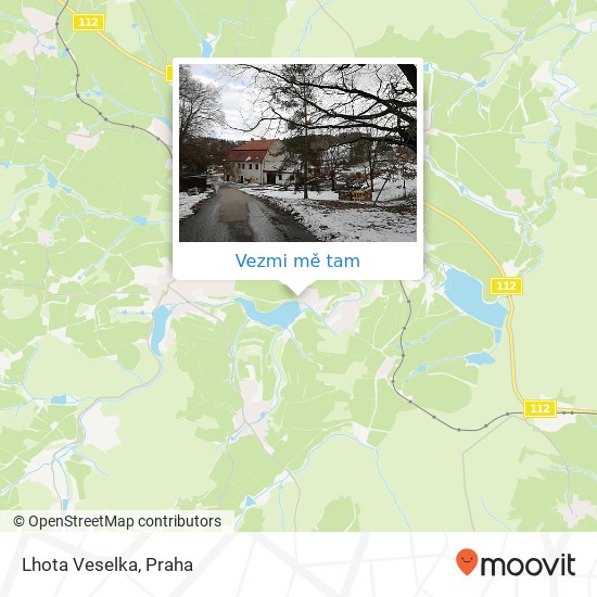 Lhota Veselka mapa