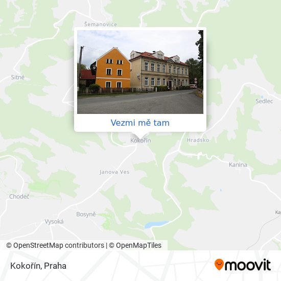 Kokořín mapa