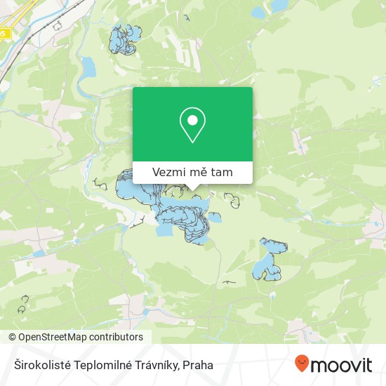 Širokolisté Teplomilné Trávníky mapa