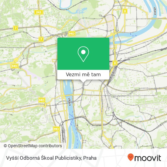 Vyšší Odborná Škoal Publicistiky mapa