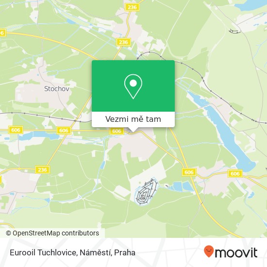 Eurooil Tuchlovice, Náměstí mapa