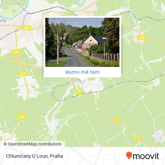 Chlumčany U Loun mapa