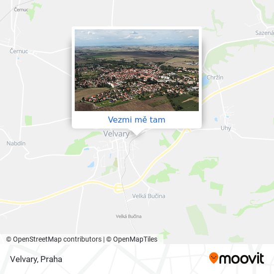 Velvary mapa