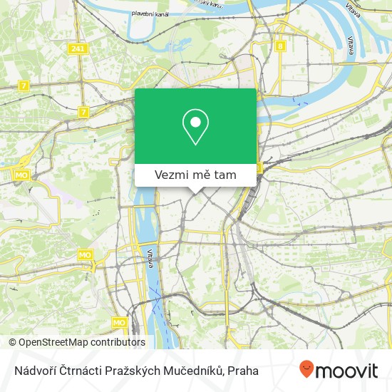 Nádvoří Čtrnácti Pražských Mučedníků mapa