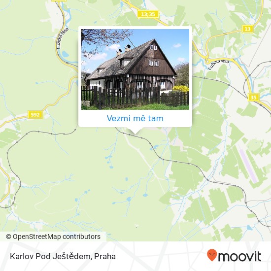 Karlov Pod Ještědem mapa