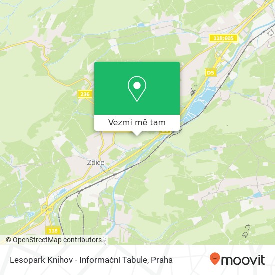 Lesopark Knihov - Informační Tabule mapa