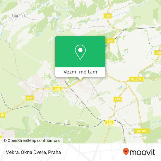 Vekra, Okna Dveře mapa