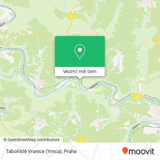 Tábořiště Vranice (Ymca) mapa