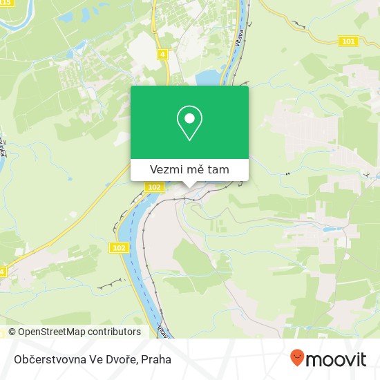 Občerstvovna Ve Dvoře mapa