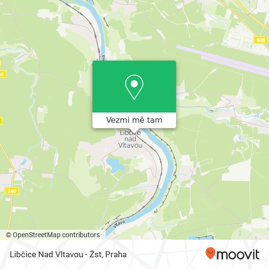 Libčice Nad Vltavou - Žst mapa