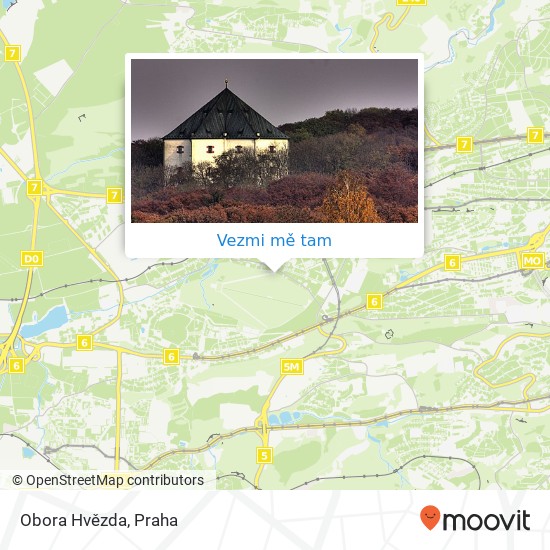 Obora Hvězda mapa