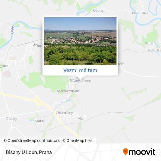 Blšany U Loun mapa