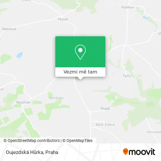 Oujezdská Hůrka mapa
