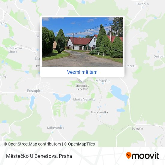 Městečko U Benešova mapa