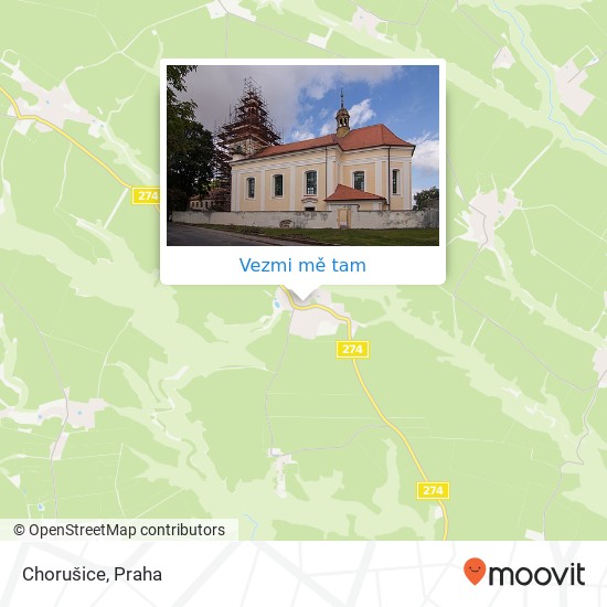 Chorušice mapa