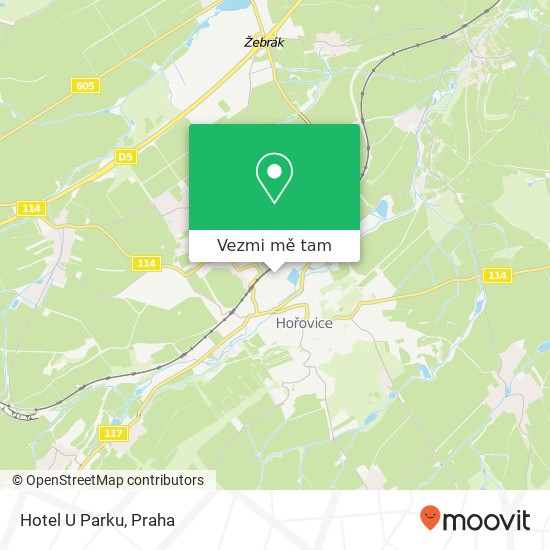 Hotel U Parku mapa