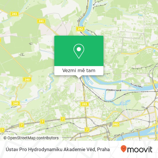 Ústav Pro Hydrodynamiku Akademie Věd mapa