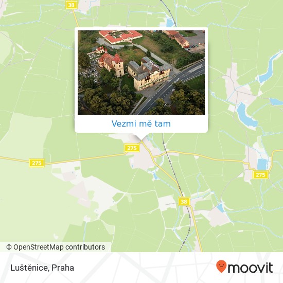 Luštěnice mapa