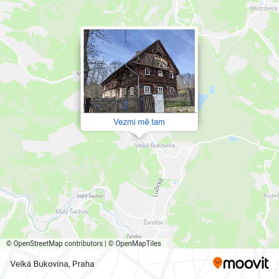 Velká Bukovina mapa