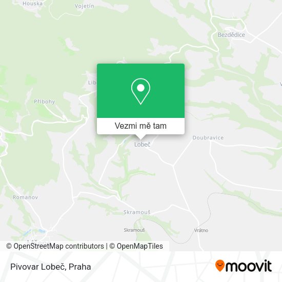 Pivovar Lobeč mapa