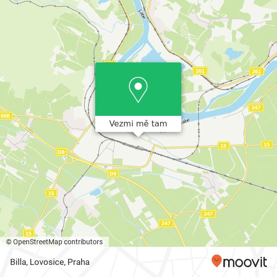 Billa, Lovosice mapa