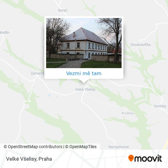 Velké Všelisy mapa