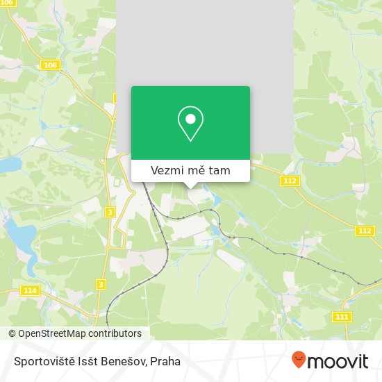 Sportoviště Isšt Benešov mapa