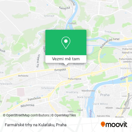 Farmářské trhy na Kulaťáku mapa