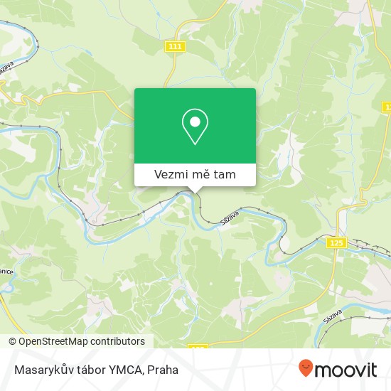 Masarykův tábor YMCA mapa