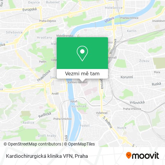 Kardiochirurgická klinika VFN mapa