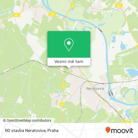 RD stavba Neratovice mapa