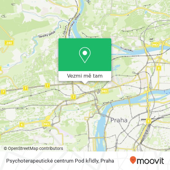 Psychoterapeutické centrum Pod křídly mapa