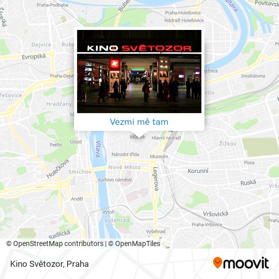 Kino Světozor mapa