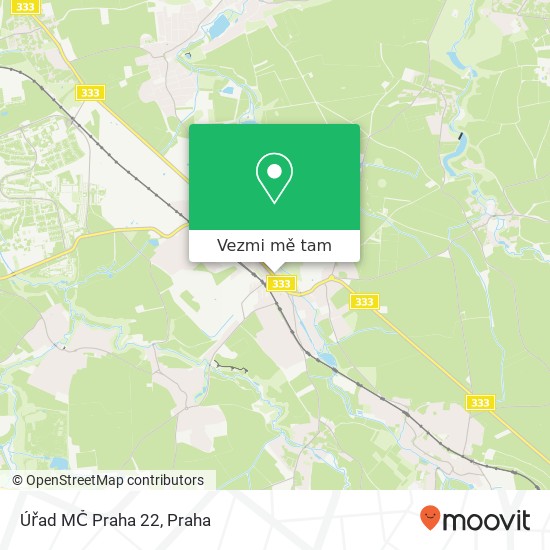 Úřad MČ Praha 22 mapa