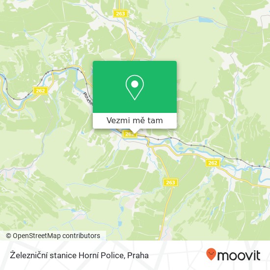 Železniční stanice Horní Police mapa