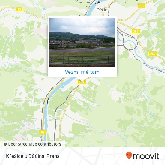 Křešice u Děčína mapa