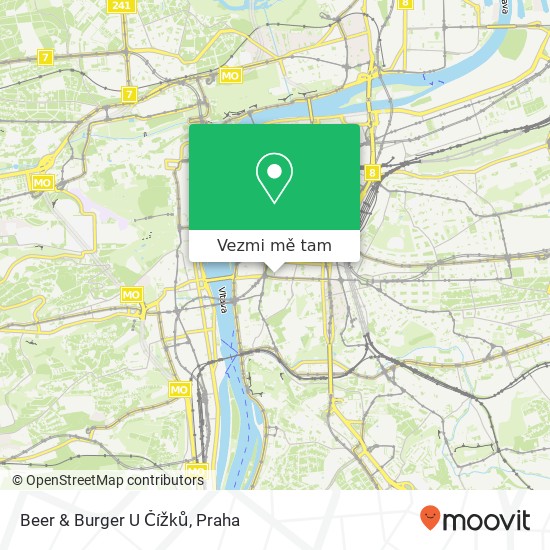 Beer & Burger U Čížků mapa