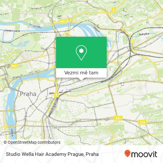 Studio Wella Hair Academy Prague mapa