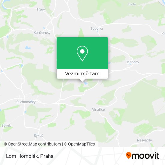Lom Homolák mapa