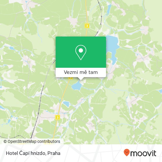 Hotel Čapí hnízdo mapa