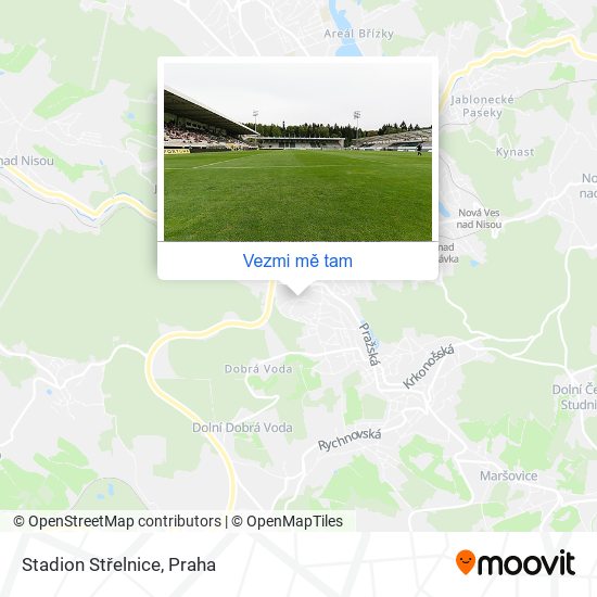 Stadion Střelnice mapa